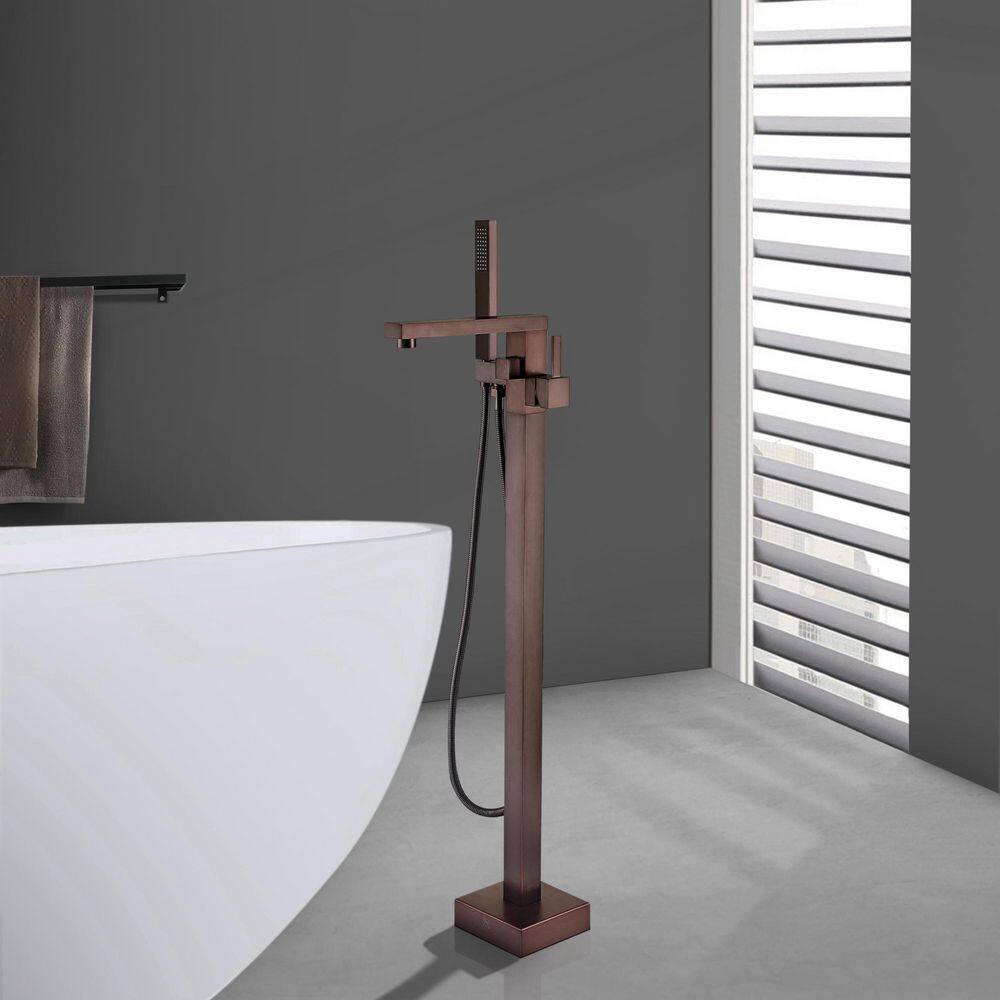 Single-Handle Freestanding Tub Faucet with Hand Shower Head in Oil Rubbed Bronze price history on PriceWatchPro