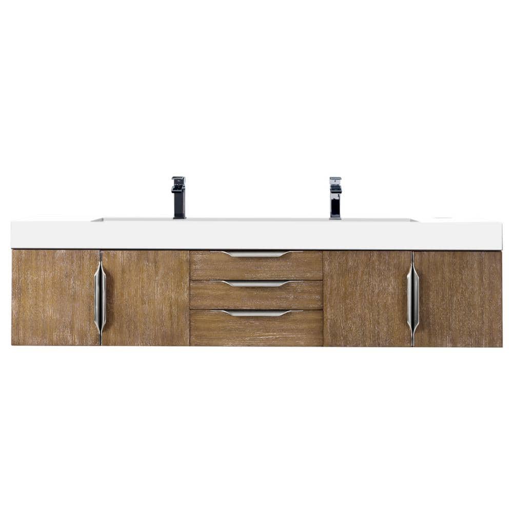 Mercer Island 72.5 in. W x 019 in.D x 18.3 in. H Double Bath Vanity in Latt