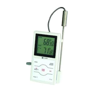 White Digital Food Thermometer with Timer