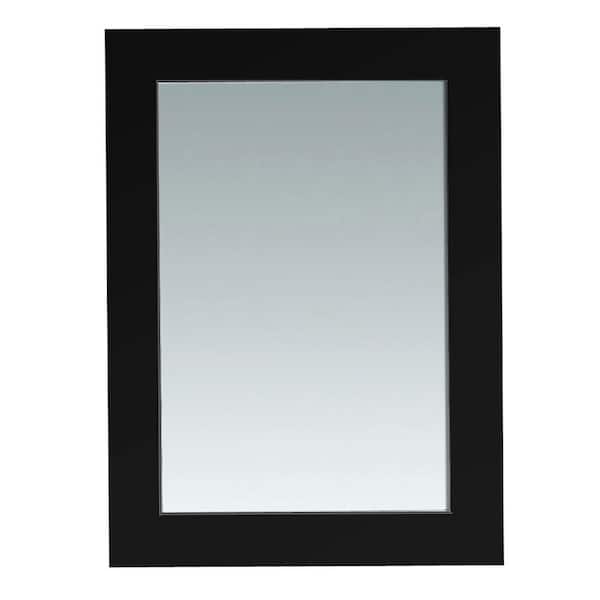 Home Decorators Collection Bristol 22 in. W x 30 in. H Rectangular Framed Wall Mount Bathroom Vanity Mirror in Black