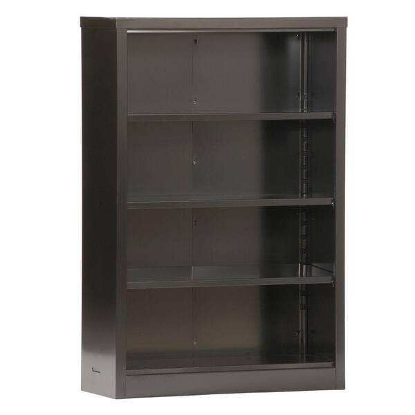 Sandusky 52 in. Black Metal 4-shelf Standard Bookcase with Adjustable Shelves
