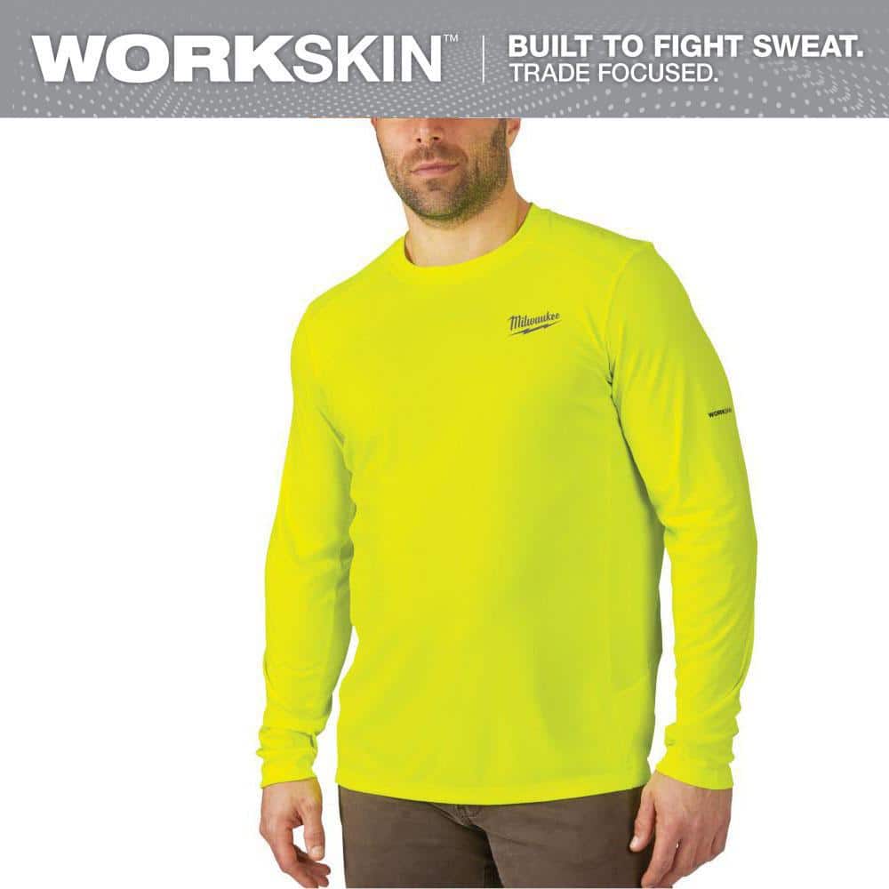 Men's Work Skin Small Hi-Vis Light Weight Performance Long-Sleeve T-Shirt price history on PriceWatchPro