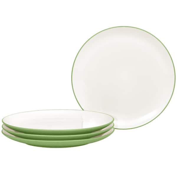 Noritake Colorwave Apple 8.25 in. (Green) Stoneware Coupe Salad Plates, (Set of 4)
