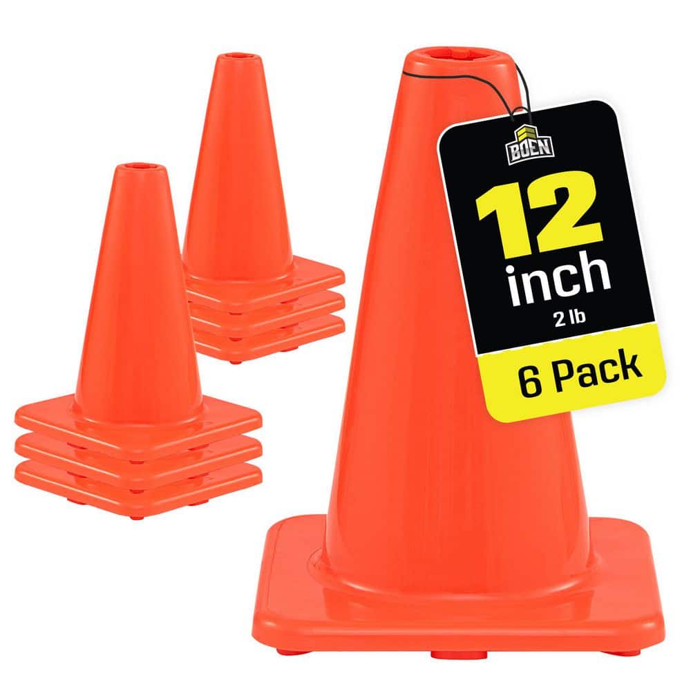 12 in, Orange Traffic Cone, 6-Pk, Safety Cones W/Heavy-Duty Base price history on PriceWatchPro