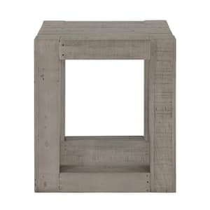 Pinedale 22 in.  Distressed Gray Pine Wood End/Side Table