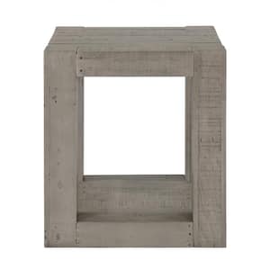 Pinedale 22 in. Distressed Gray Pine Wood End/Side Table