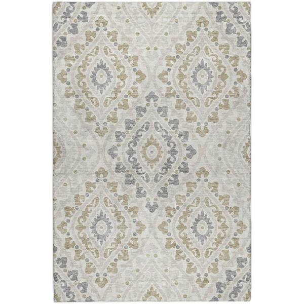 Dream Shag Premium Machine Washable Abstract ADS761 Ivory 10 ft. x 14 ft. Area Rug