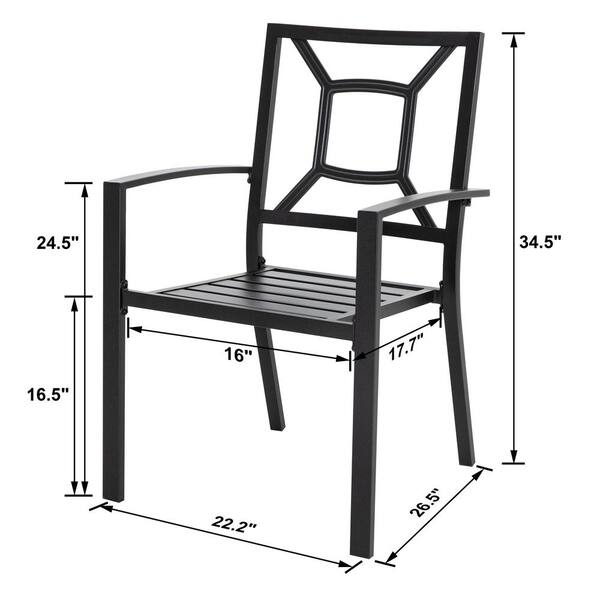 nuu garden stacking wrought iron outdoor patio bistro chair