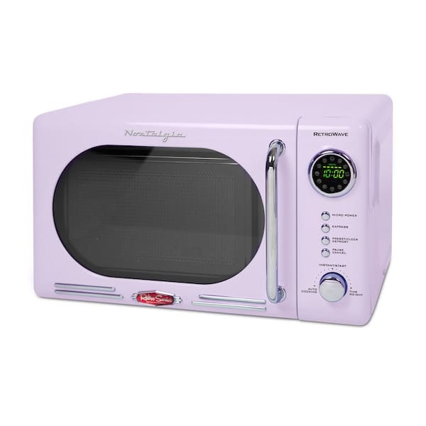Nostalgia Retro 0.7 cu. ft. 700-Watt Countertop Microwave Oven in Lavender