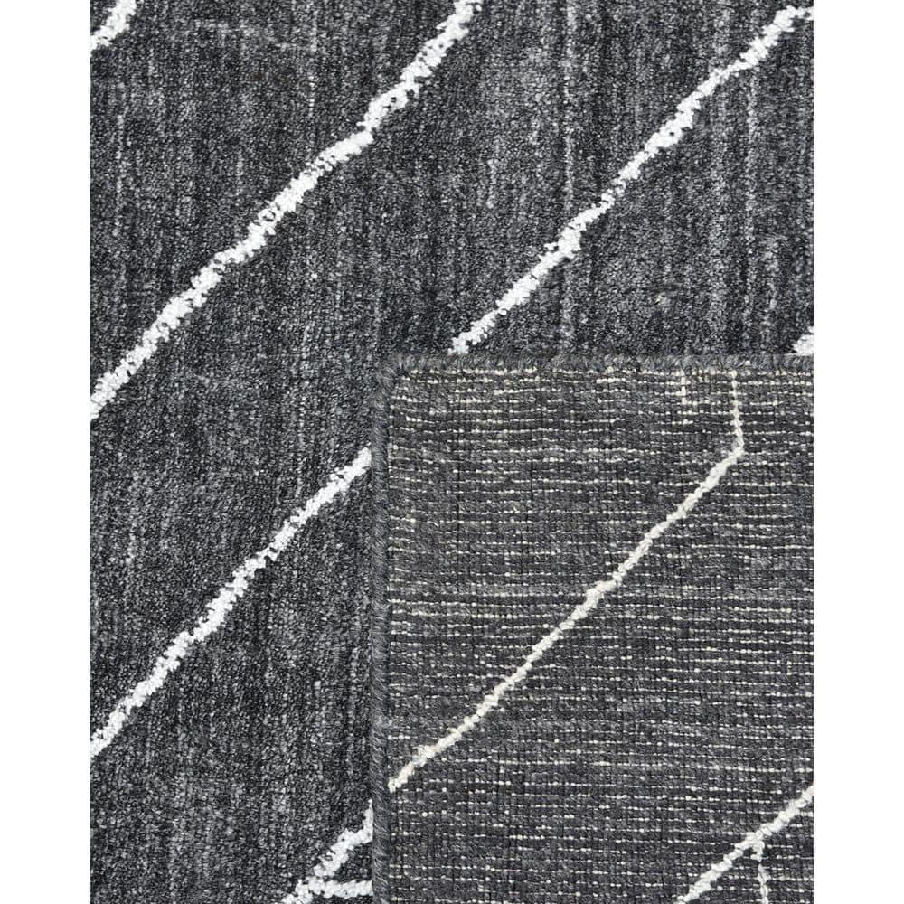 Elysian Gray Hand-Knotted Wool and Viscose 8' x 10' Area Rug
