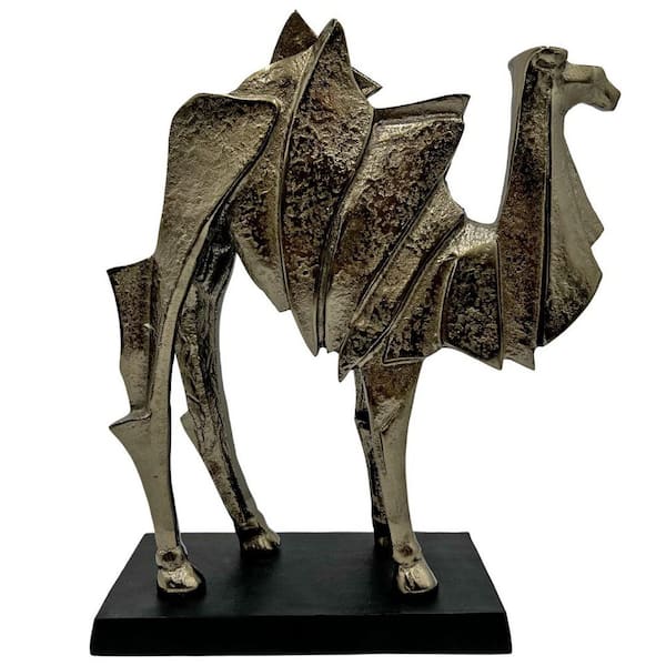 castellousa Bronze 18 in. x 14 in. Tall Handmade Aluminum Metal Abstract Camel Sculpture