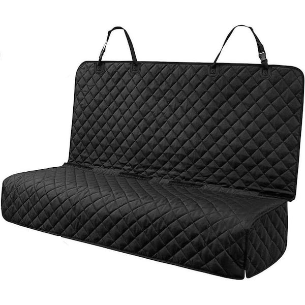 52 in. W x 48 in. L Waterproof Pet Bench Seat Cover Nonslip Durable Back Seat Cover for Dogs, Washable Backseat in Black