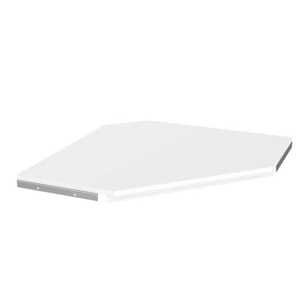 Impressions 28 in. W White Corner Shelf Kit