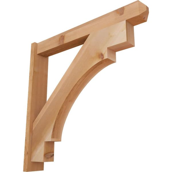 Ekena Millwork 6 in. x 36 in. x 36 in. Merced Craftsman Smooth Western Red Cedar Outlooker