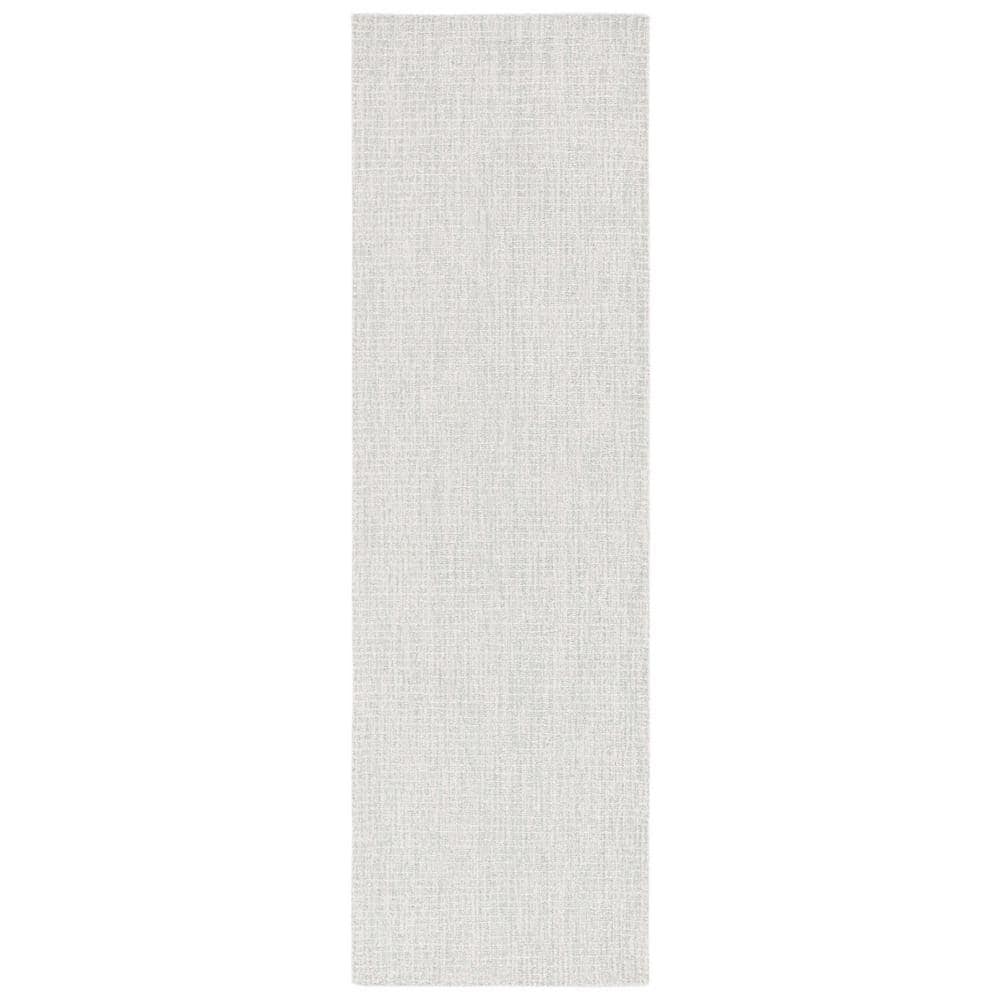 SAFAVIEH Martha Stewart Light Gray/Ivory 2 ft. x 8 ft. Muted Marle ...