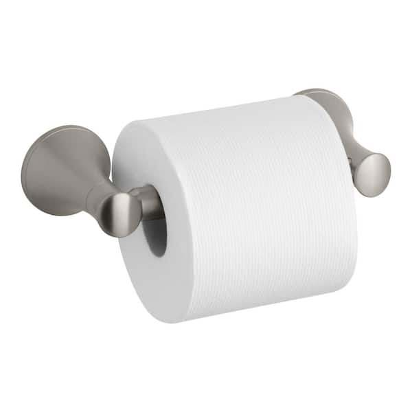 KOHLER Coralais Wall-Mount Double Post Toilet Paper Holder in Vibrant Brushed Nickel