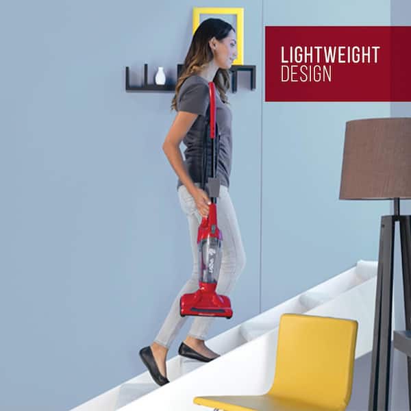 Vibe 3-in-1 Bagless Corded Washable Filter Stick Vacuum Cleaner, Convert to Handheld Vacuum, Carpet and Hard Floors, Red