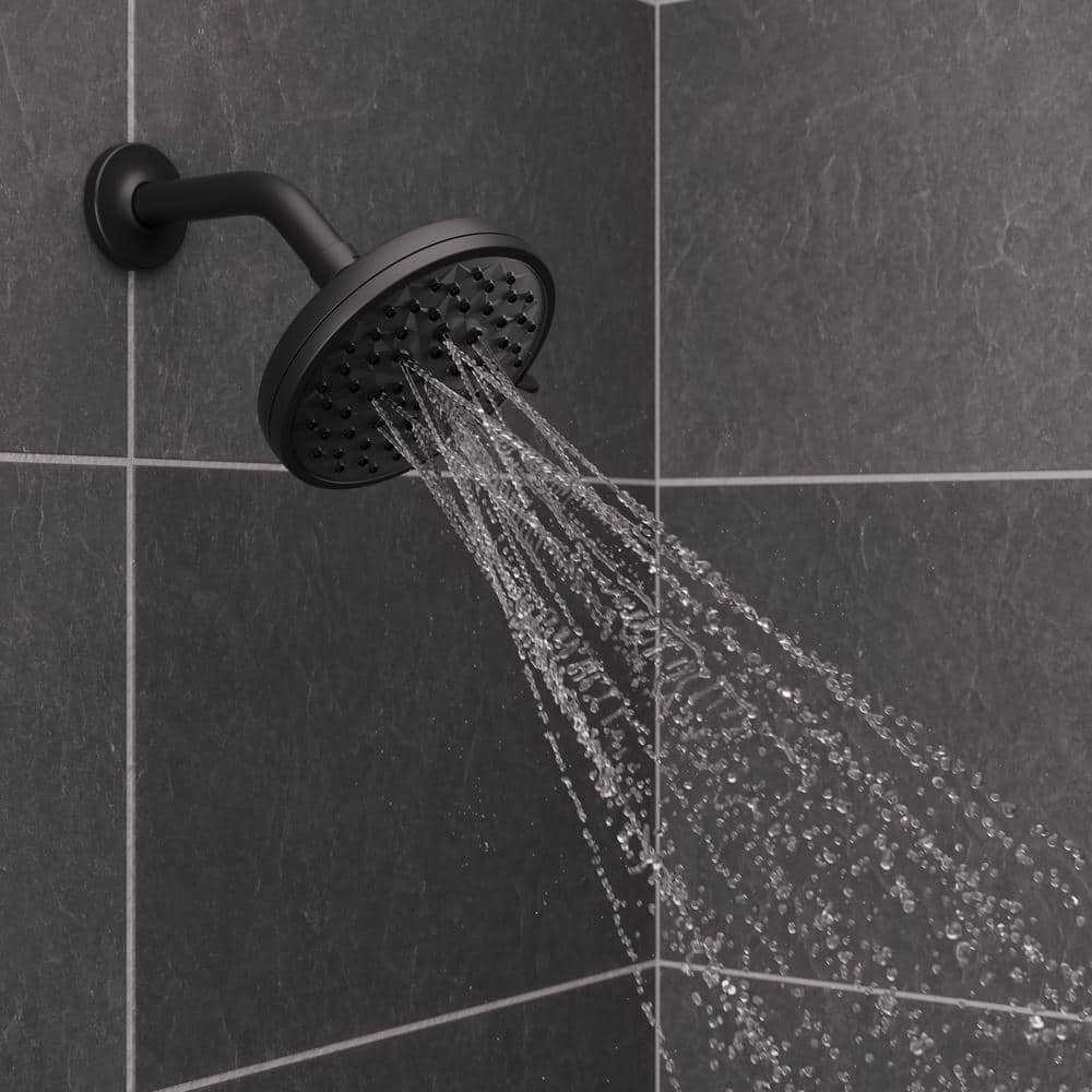 Matte Black Multi-Function Wall Mounted Shower Head