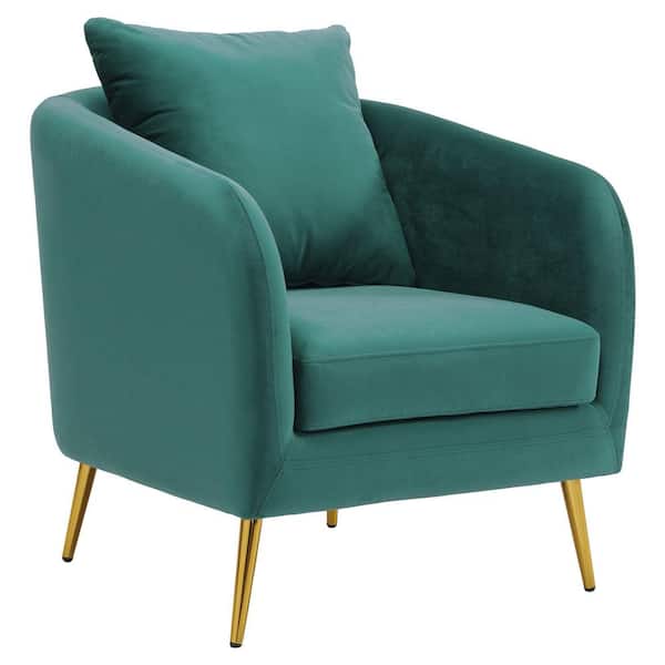 Picket House Furnishings Zuri Accent Arm Chair with Gold Legs in Marine Blue