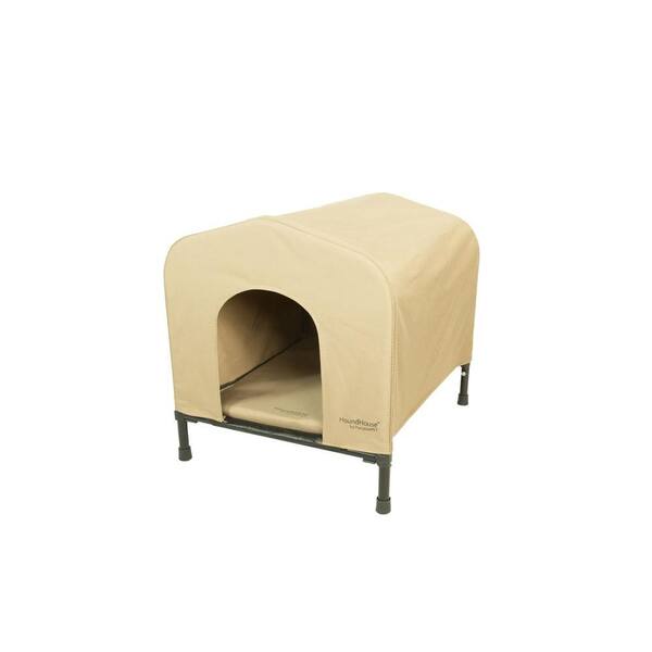 PortablePET 24.5 in. D x 23 in. W x 24 in. H HoundHouse Khaki Medium Portable Dog House