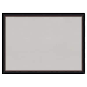 Salon Scoop Red Black Wood Framed Grey Corkboard 30 in. x 22 in. Bulletin Board Memo Board
