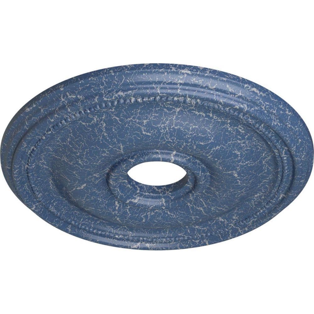 Americana Crackle Blue Round Ceiling Medallion