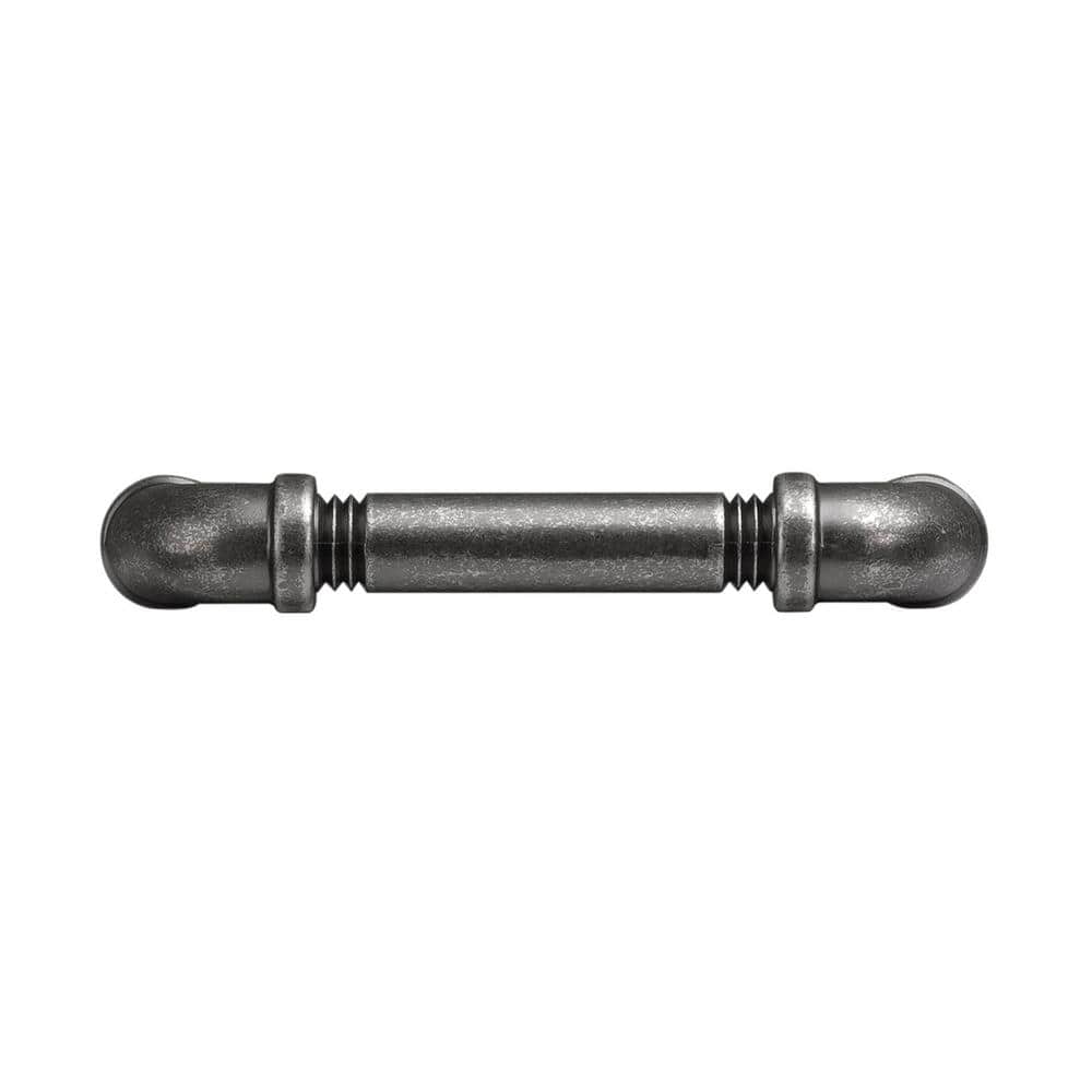 Black Nickel Industrial Bar Cabinet Pull with Mounting Hardware