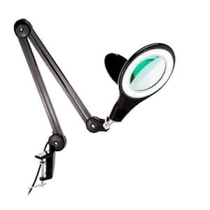 Lightview Pro 33 in. Black LED Adjustable Clamp 2.25 x Magnifying Desk Lamp