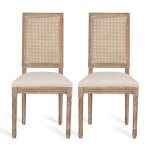 Beckstrom Beige and Natural Upholstered Dining Chair (Set of 2)