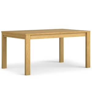 Wilson 76 in. Rectangle Transitional Extendable Dining Table in Oak Veneer