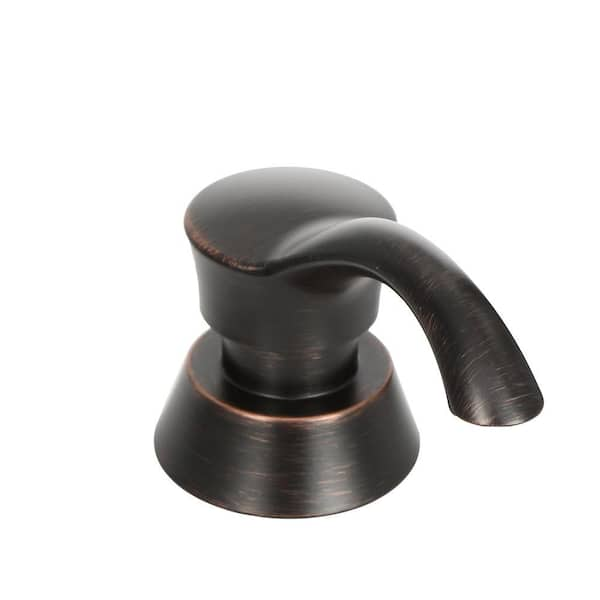 Mdesign Plastic Kitchen Sink Countertop Hand Soap Dispenser - Clear/bronze  : Target