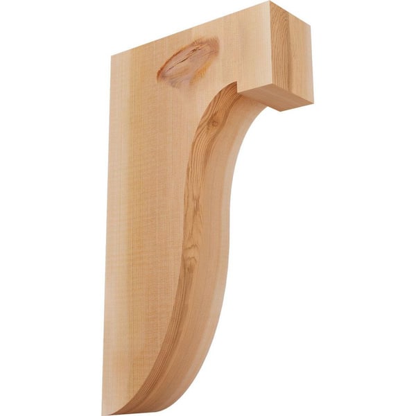 Ekena Millwork 3-1/2 in. x 10 in. x 18 in. Western Red Cedar Del Monte Smooth Corbel