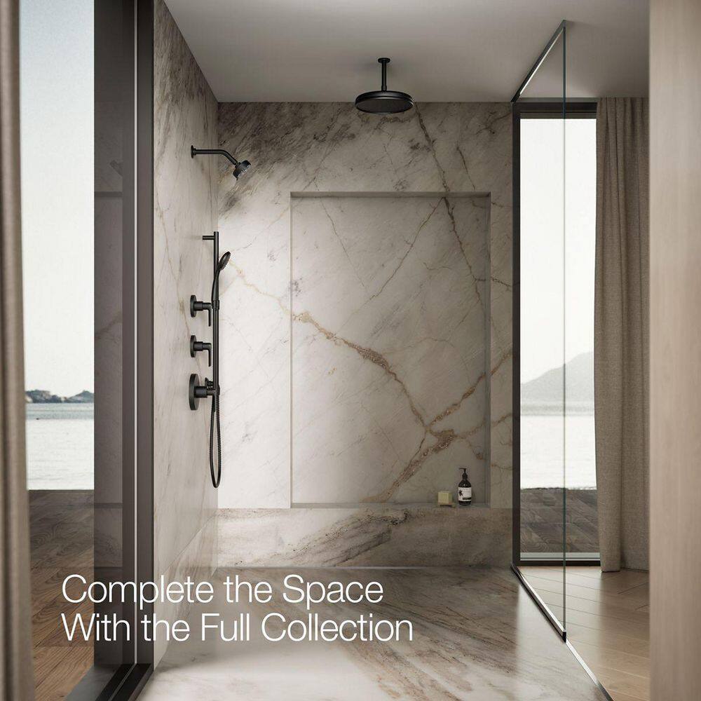 Matte Black Multi-Function Wall Mounted Shower Head