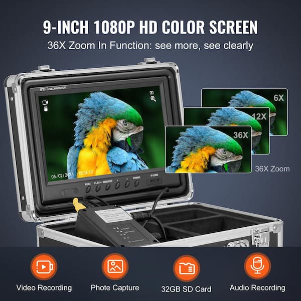 VEVOR Sewer Camera 165 ft. /50 m 1080P HD Screen with 512 Hz