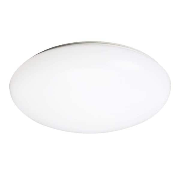 Maximus 24 in. 36-Watt White Integrated LED Ceiling Flush Mount Round Puff Light