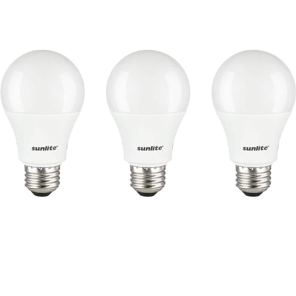 Sunlite 100-Watt Equivalent A19 Non-Dimmable UL Listed Super Bright 1500 Lumens E26 Base LED Light Bulb in Cool White (3-Pack) -  HD02557-1