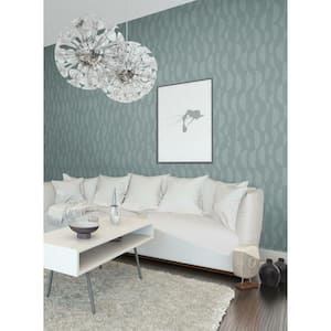 Nikki Chu 30.75 sq. ft. Blue Seychelles Wave Peel and Stick Wallpaper