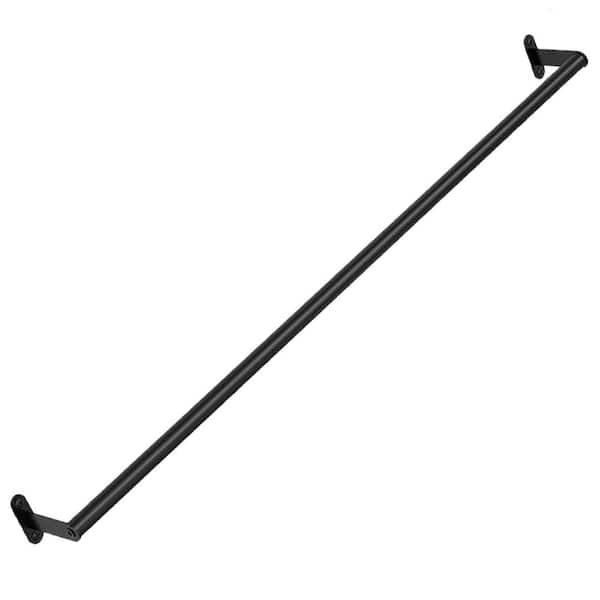 30 in. Towel Bar Wall Mounted Space-Saving Stainless Steel Towel Rack with Modern Design Matte Black Finish