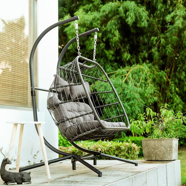 Nother Luxury 2 Person X-Large Double Swing Chair Wicker Hanging Egg Chair Nother Luxury 2 Person X-Large Double Swing Chair Wicker Hanging Egg Chair