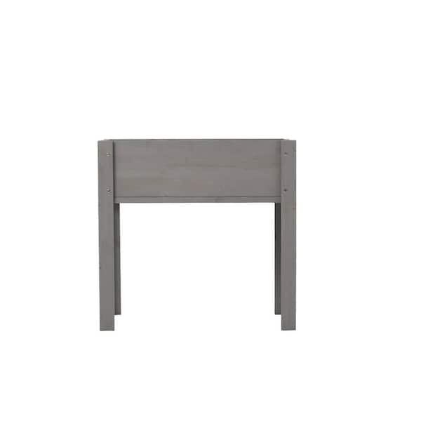 31 in. L x 31 in. H x 16 in. W Gray Wood Raised Garden Bed