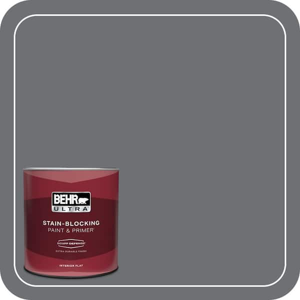 BEHR ULTRA 1 qt. #PPU18-03 Antique Tin Extra Durable Flat Interior Paint & Primer