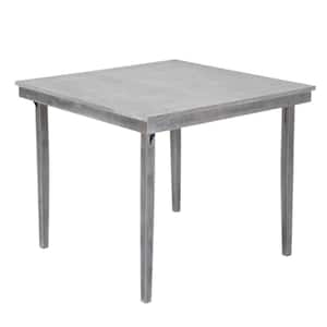 36 in. Gray Wash Wood Folding Card Table