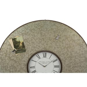 32 in. Round Metal Wall Clock with Magnets
