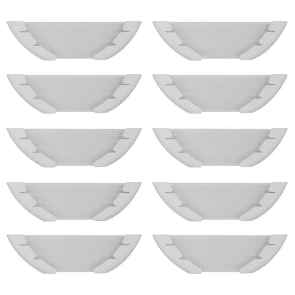 10-Pack White Wall Mounted Pot Lid Organizers, Pan Lid Organizers Inside Cabinet for Kitchen, Fits 6 in. to 13.5 in.