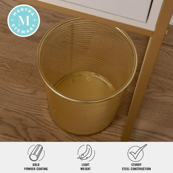 MARTHA STEWART 4.5 Gal. Gold Trash Can HH-OHD21-GLD-MS - The Home