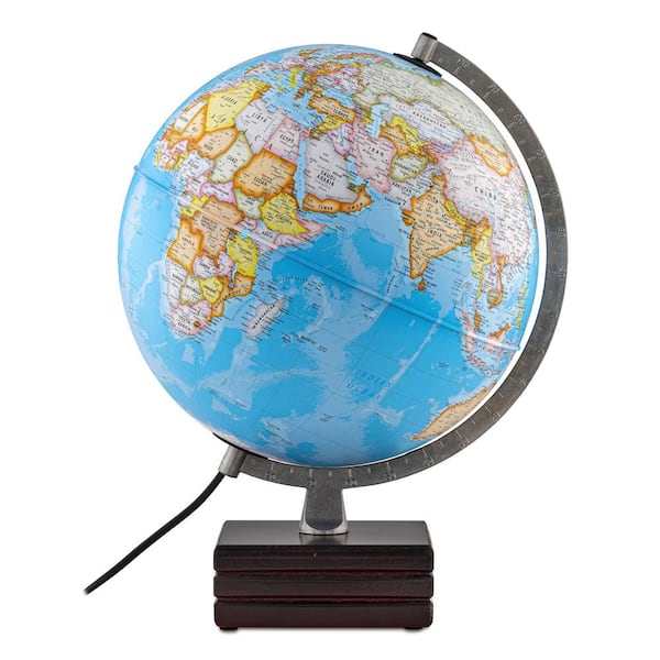 Waypoint Geographic Aviator Plus 18 in. Tall x 12 in. Diameter Illuminated Decorative Desktop World Globe