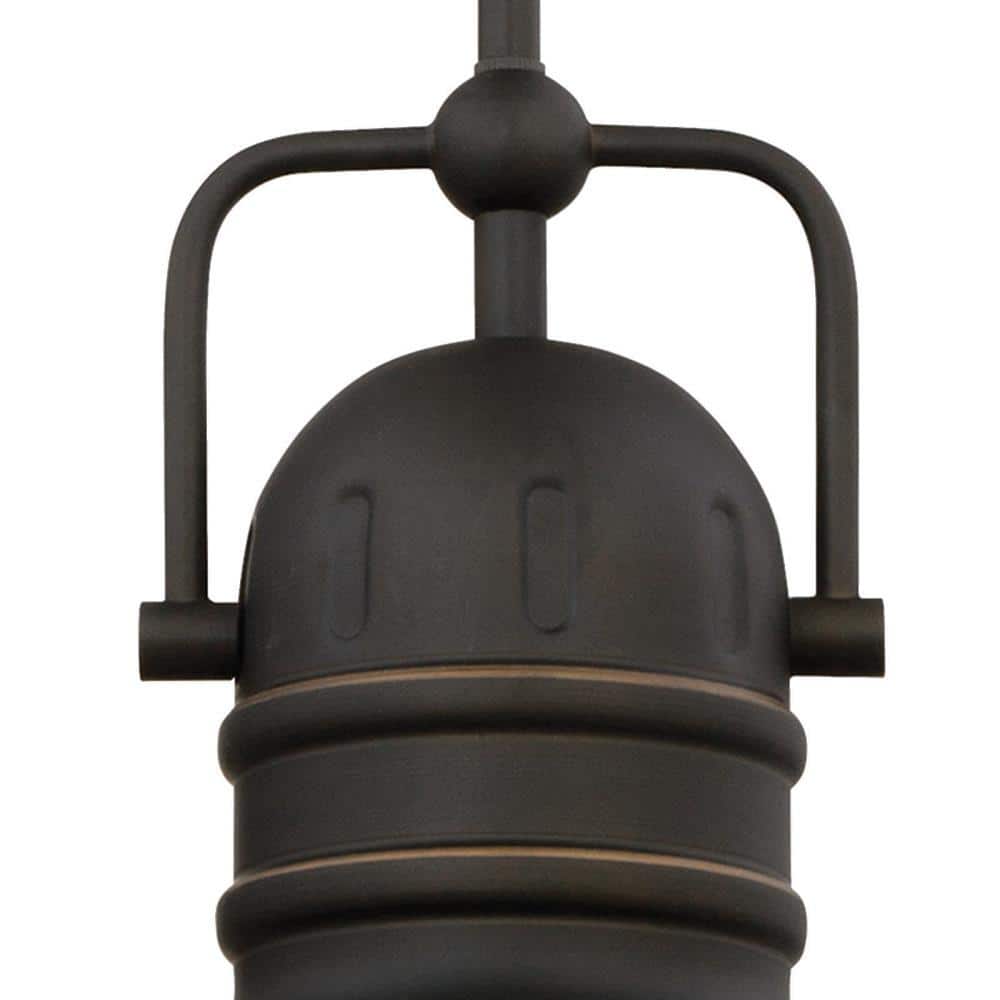 Farmhouse-Inspired Boswell Adjustable LED Pendant in Oil Rubbed Bronze