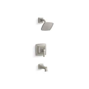 Riff 1-Handle Tub and Shower Faucet Trim Kit with 1.75 GPM in Vibrant Brushed Nickel (Valve Not Included)