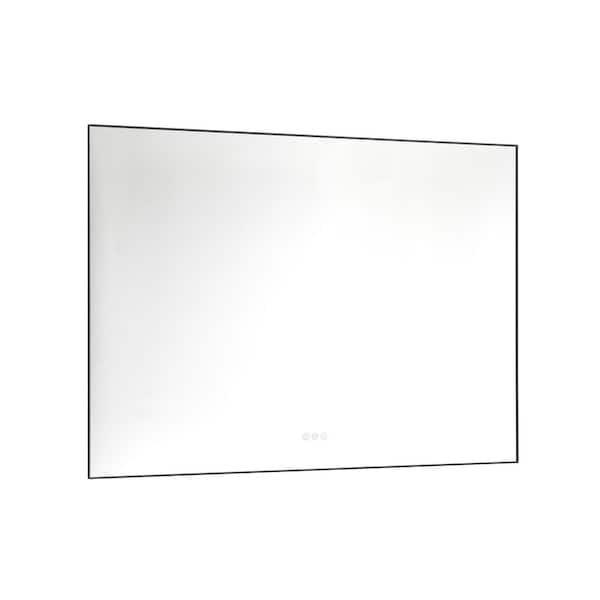 48 in. W x 36 in. H Rectangular Framed LED Lighted Wall Mounted ...