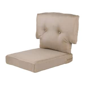 Charlottetown 23.5 in. x 26.5 in. 2-Piece Outdoor Chair Cushion in Tan